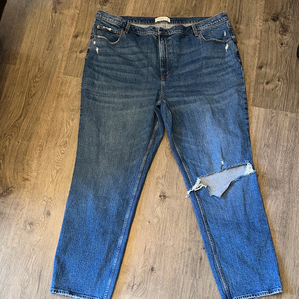Abercrombie & Fitch Blue Straight Leg Jeans